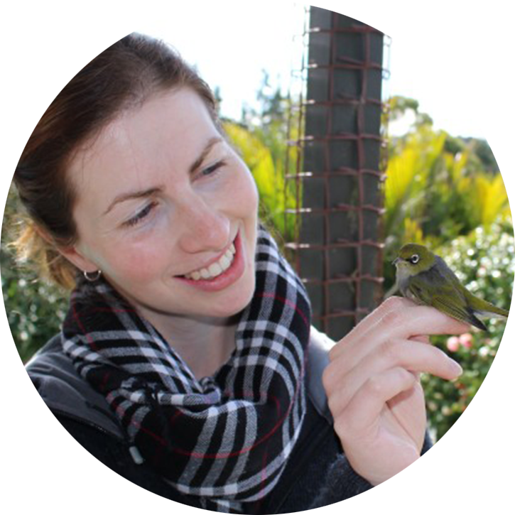 Josie, a Matai Media team member, holding a small native NZ bird